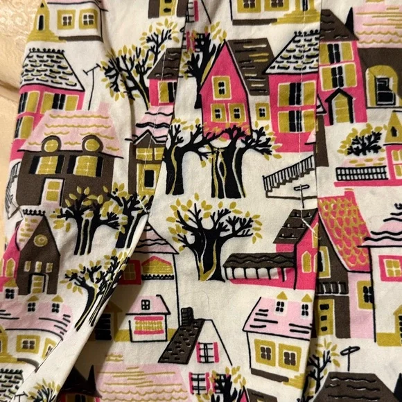 Bernardo Colorful Village Print A-Line Skirt - Picture 3 of 4
